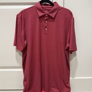 Southern Tide Red/Blue Fish Polo Shirt